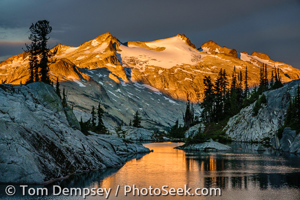 Sunrise on Mt. Daniel, Robin Lake, Alpine Lakes Wilderness Area, Washington, USA