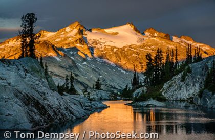 Sunrise on Mt. Daniel, Robin Lake, Alpine Lakes Wilderness Area, Washington, USA